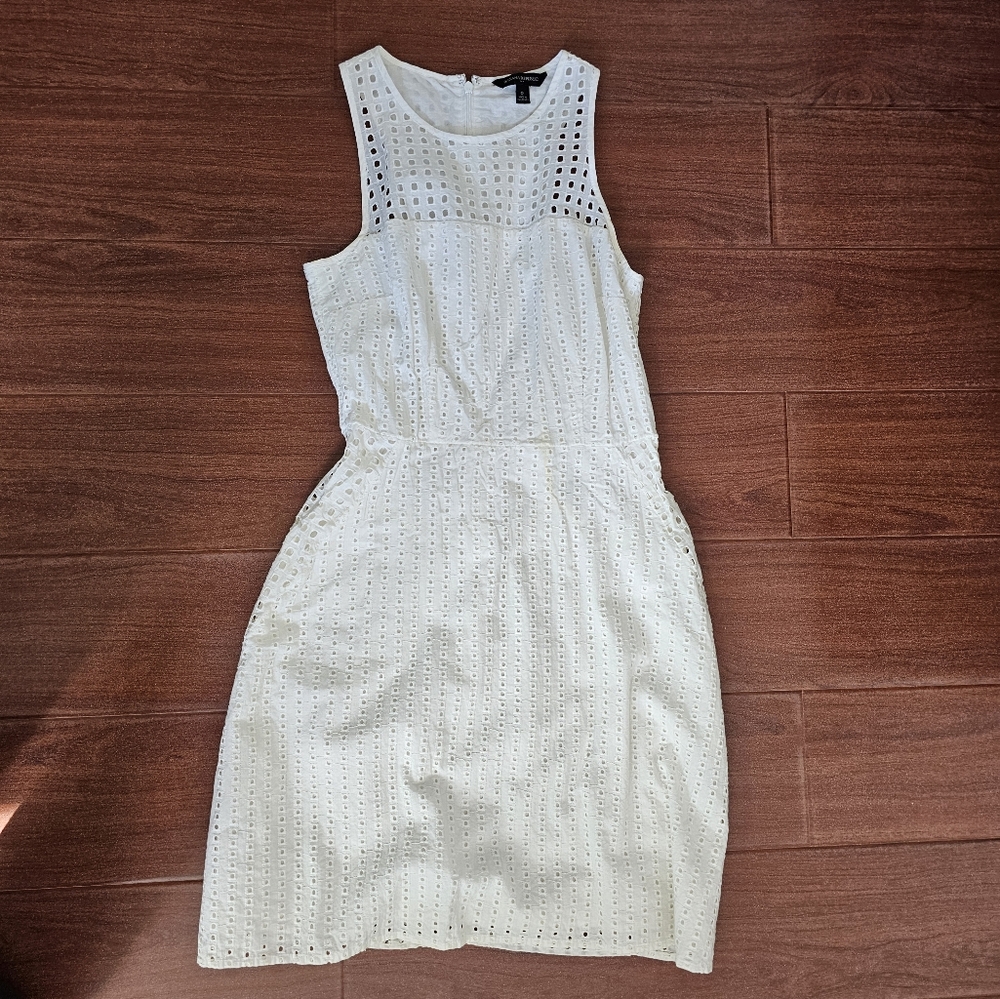 Elegant White Eyelet Dress